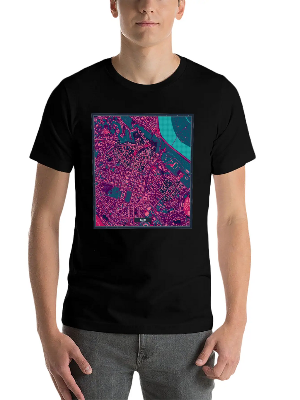 Kiev Cyberpunk Map Ukraine Timeless Short Sleeve Tee – Comfy And Minimalist Design