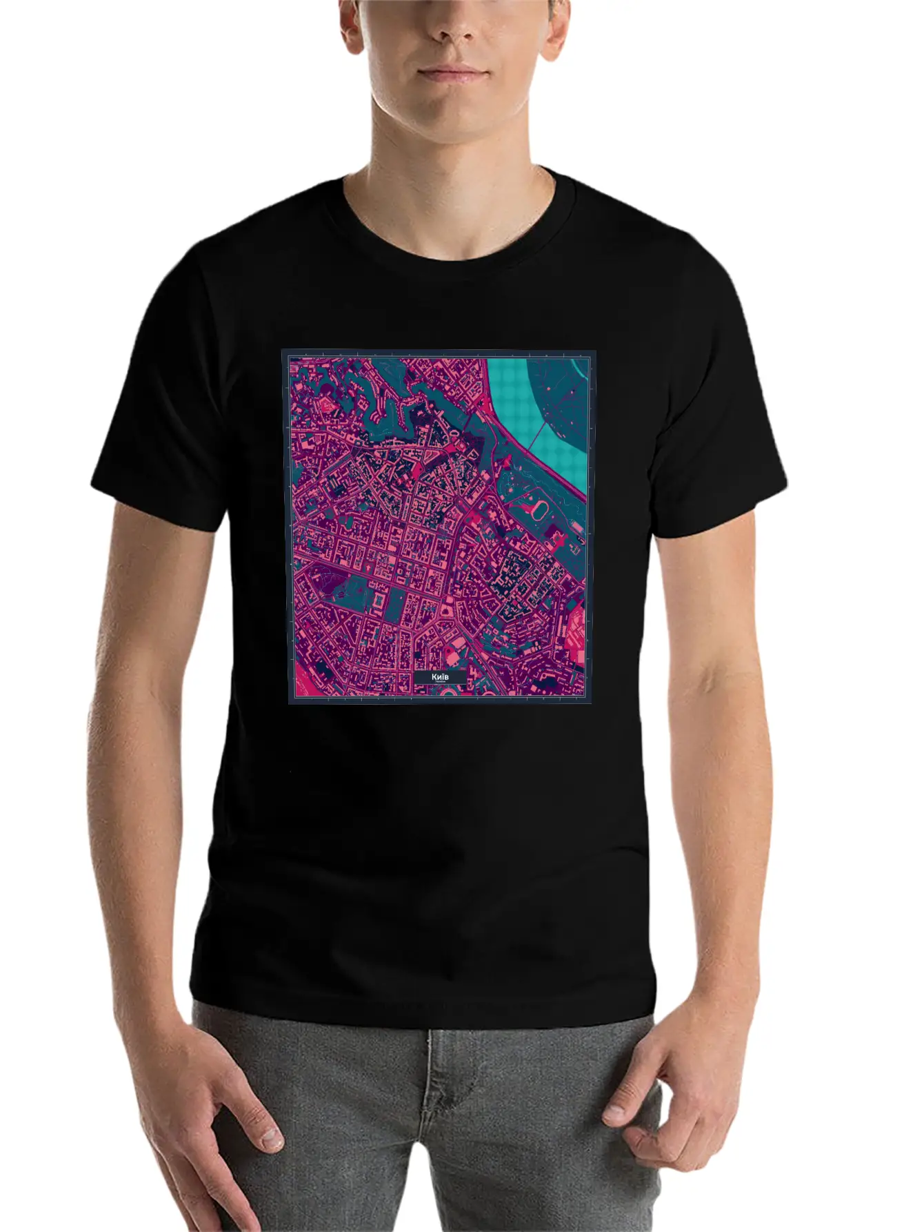 Kiev Cyberpunk Map Ukraine Timeless Short Sleeve Tee – Comfy And Minimalist Design