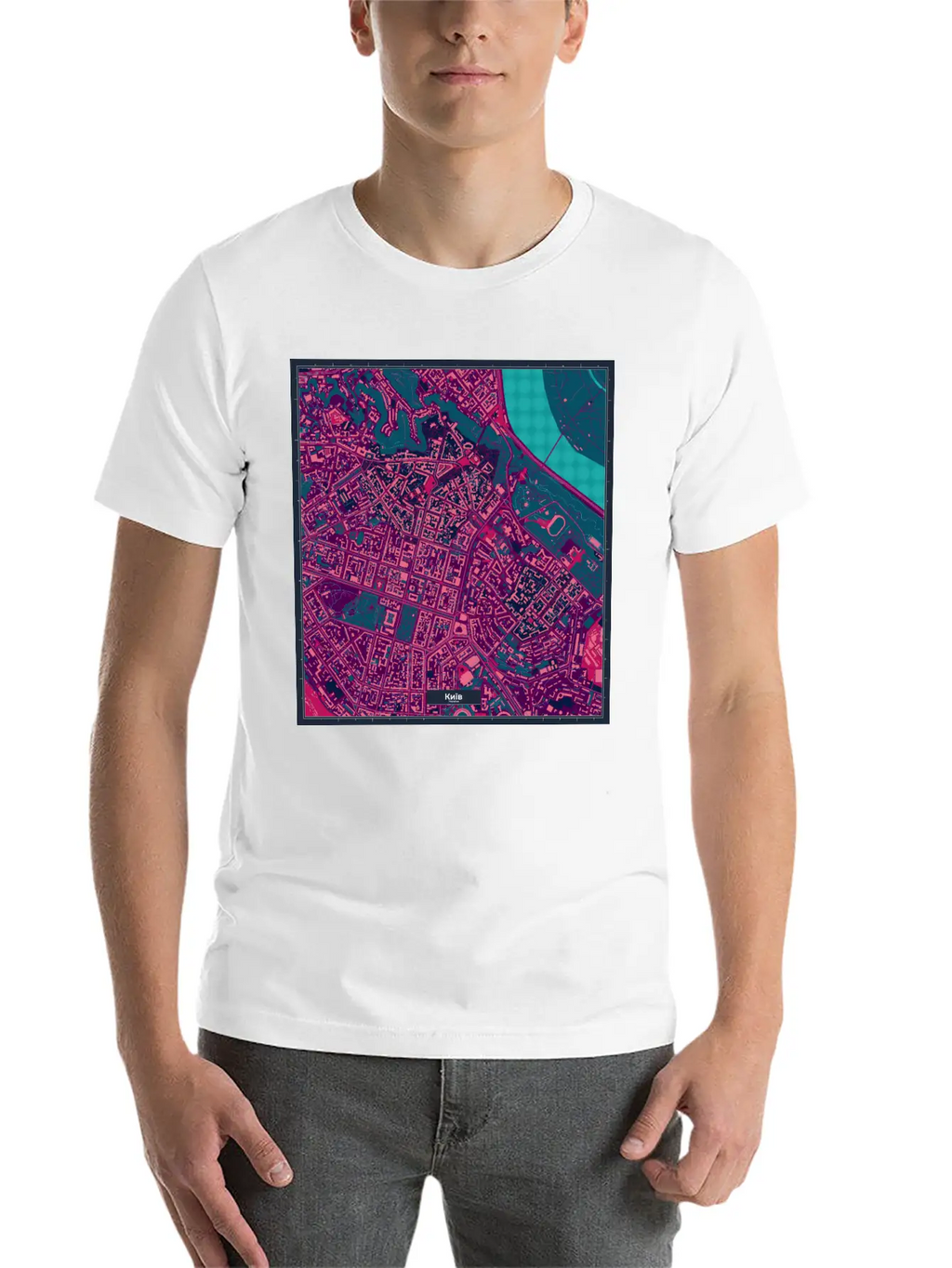 Kiev Cyberpunk Map Ukraine Timeless Short Sleeve Tee – Comfy And Minimalist Design