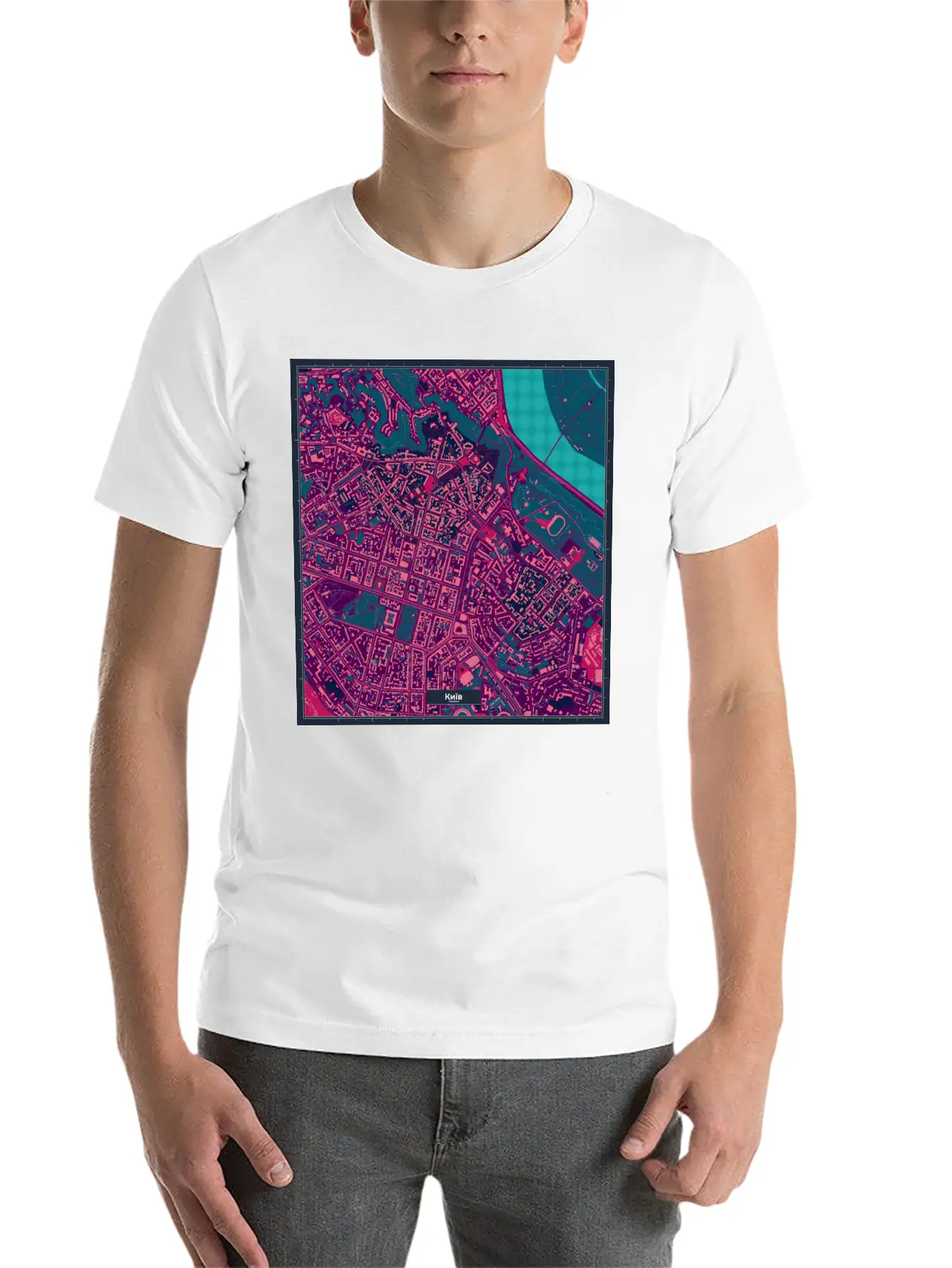 Kiev Cyberpunk Map Ukraine Timeless Short Sleeve Tee – Comfy And Minimalist Design