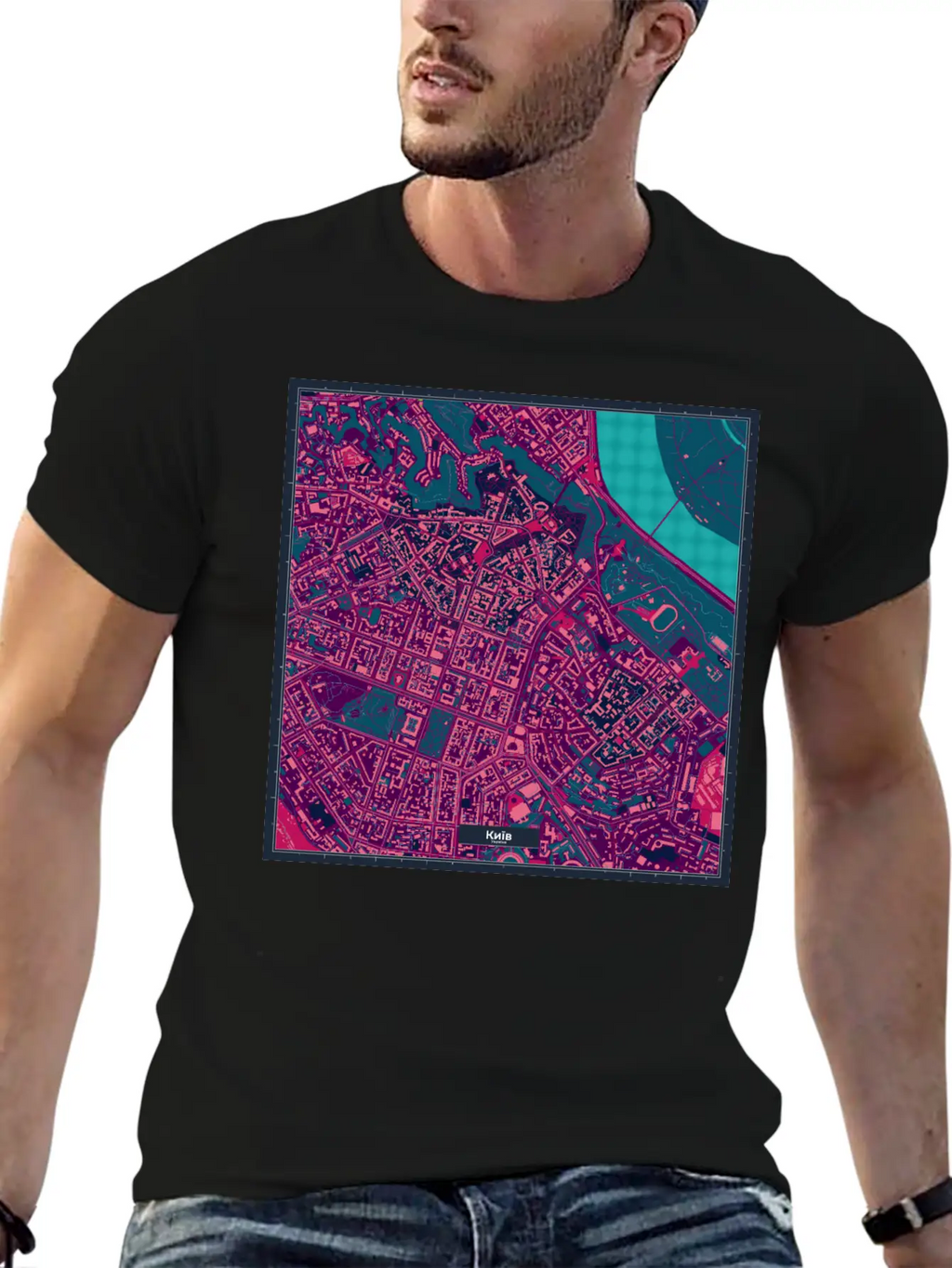 Kiev Cyberpunk Map Ukraine Timeless Short Sleeve Tee – Comfy And Minimalist Design