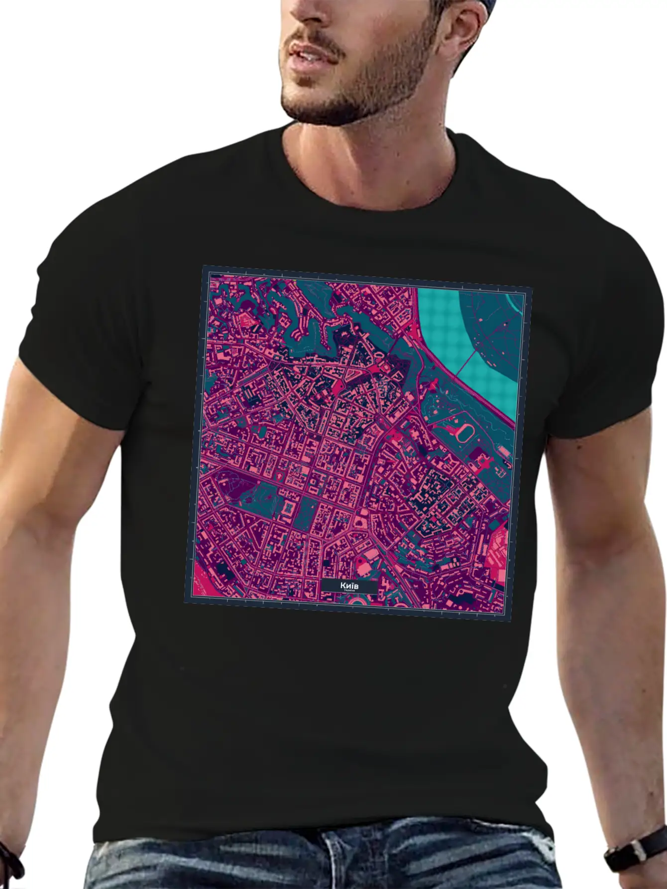 Kiev Cyberpunk Map Ukraine Timeless Short Sleeve Tee – Comfy And Minimalist Design