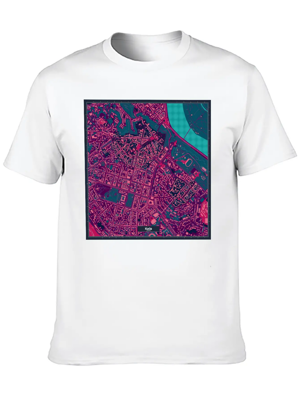 Kiev Cyberpunk Map Ukraine Timeless Short Sleeve Tee – Comfy And Minimalist Design
