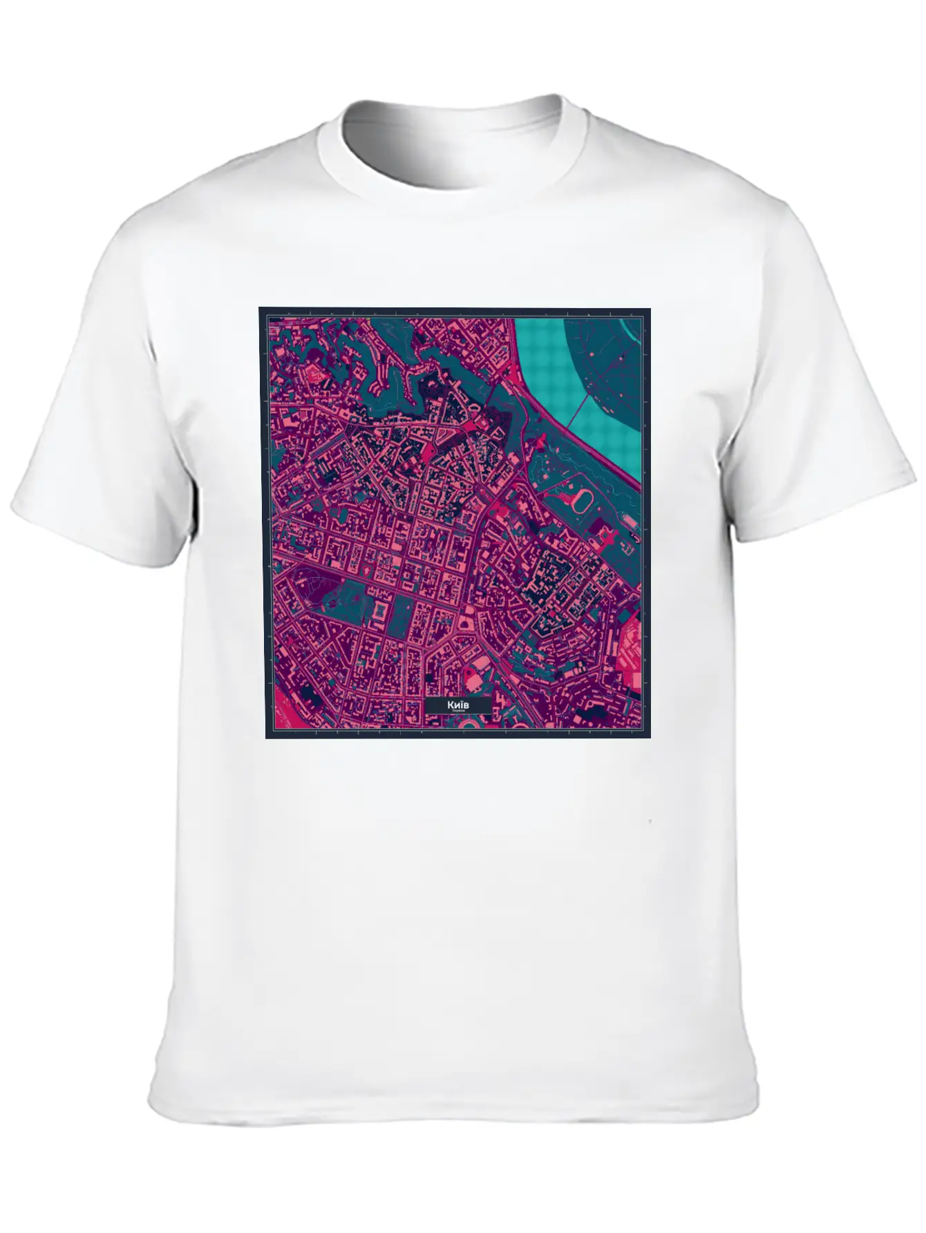 Kiev Cyberpunk Map Ukraine Timeless Short Sleeve Tee – Comfy And Minimalist Design
