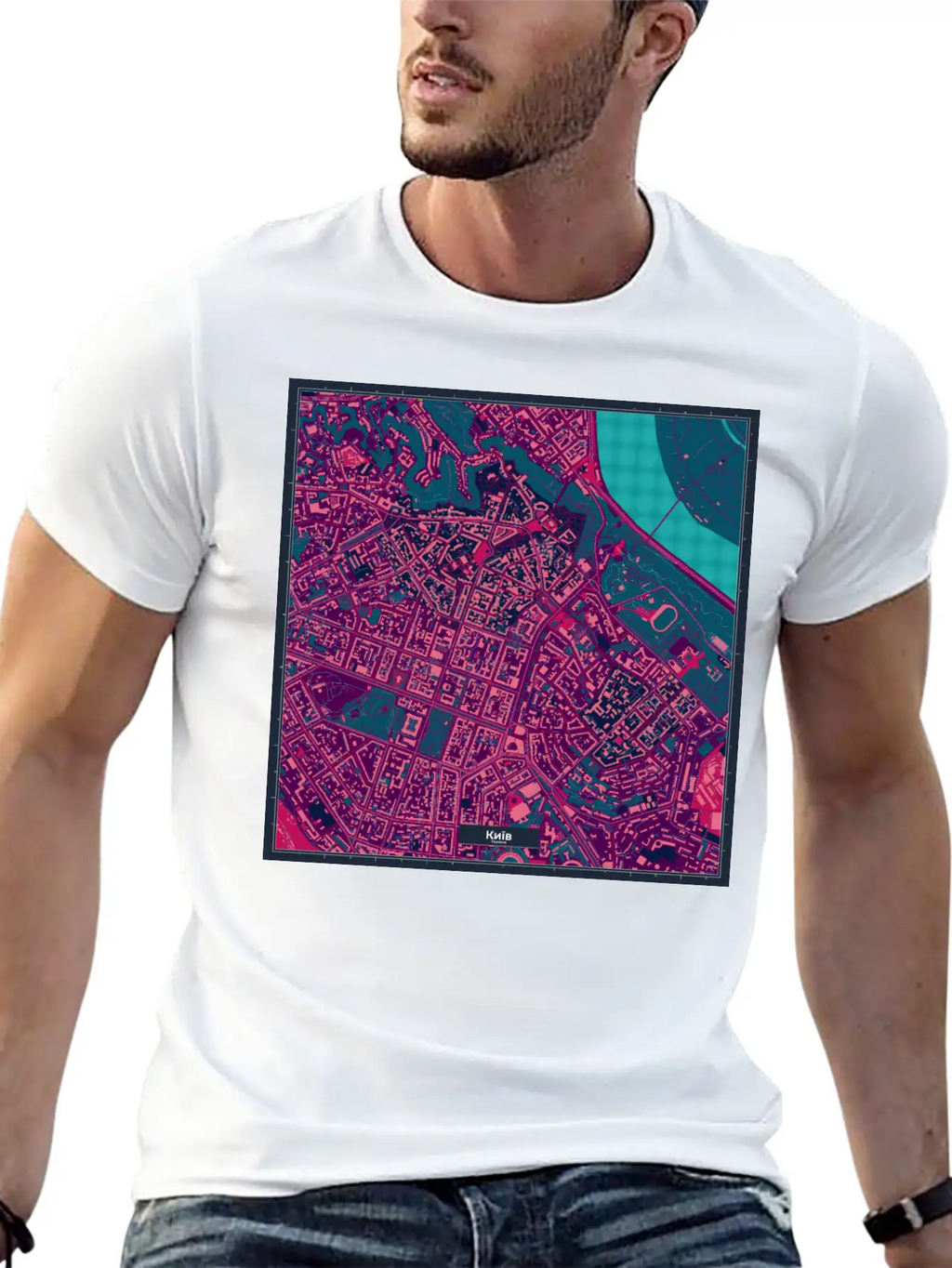 Kiev Cyberpunk Map Ukraine Timeless Short Sleeve Tee – Comfy And Minimalist Design