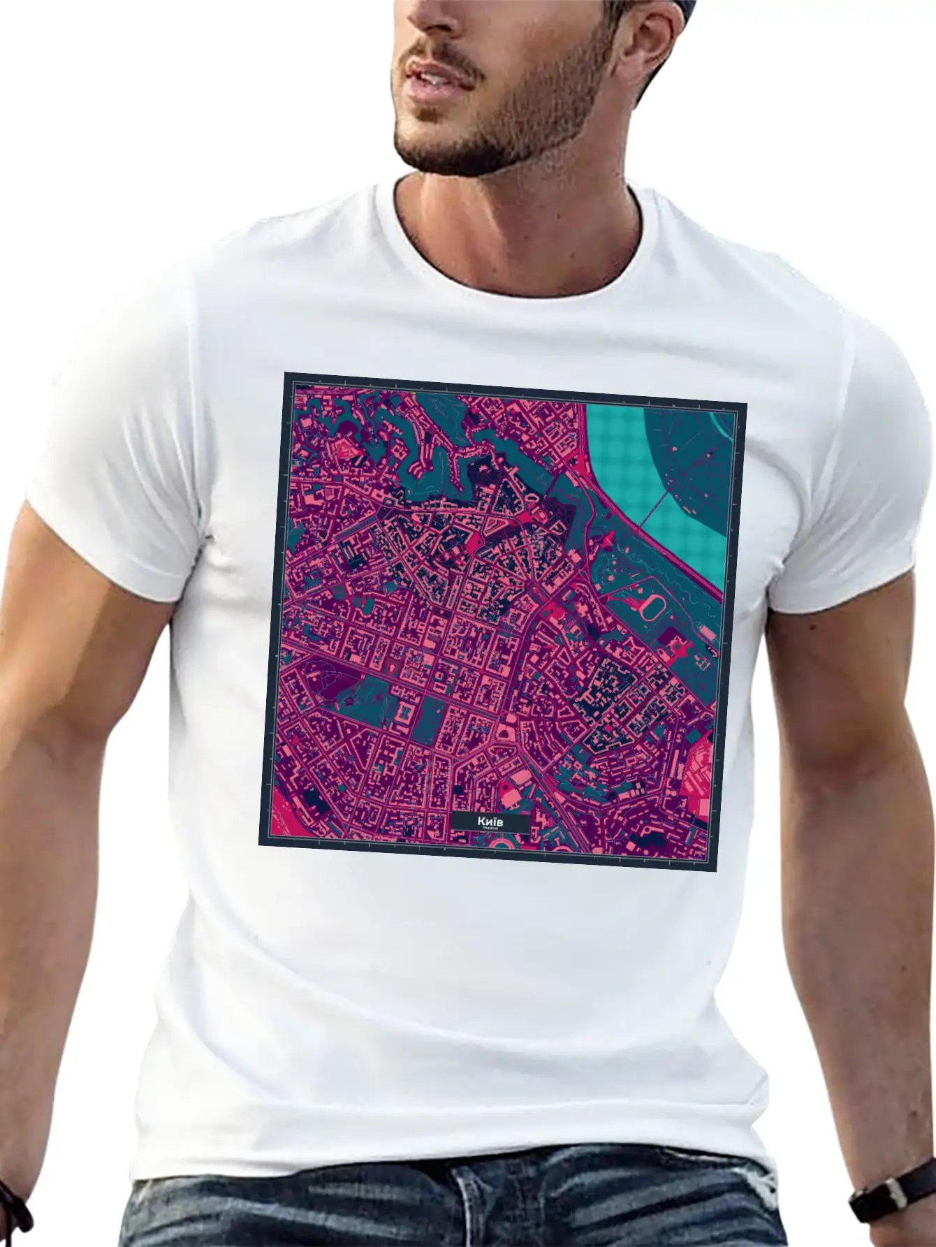 Kiev Cyberpunk Map Ukraine Timeless Short Sleeve Tee – Comfy And Minimalist Design
