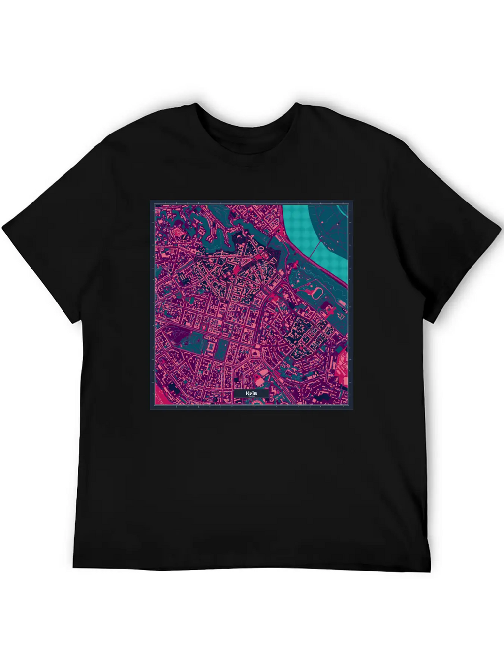 Kiev Cyberpunk Map Ukraine Timeless Short Sleeve Tee – Comfy And Minimalist Design