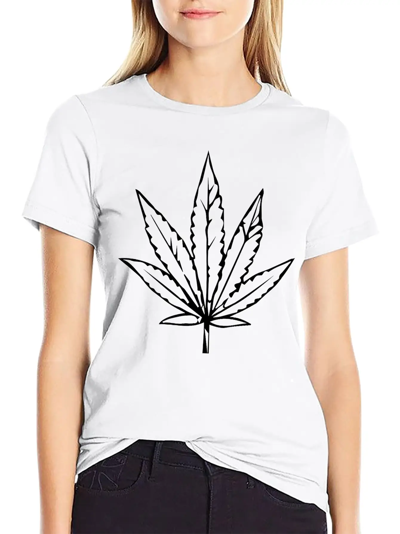 Kiffen Marihuana Leaf Design Essential Cotton Tee For Daily Outfits – Unisex Style