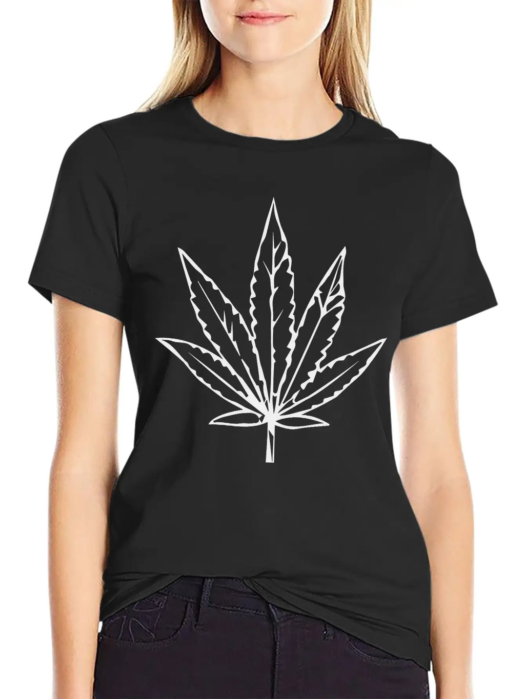 Kiffen Marihuana Leaf Design Essential Cotton Tee For Daily Outfits – Unisex Style
