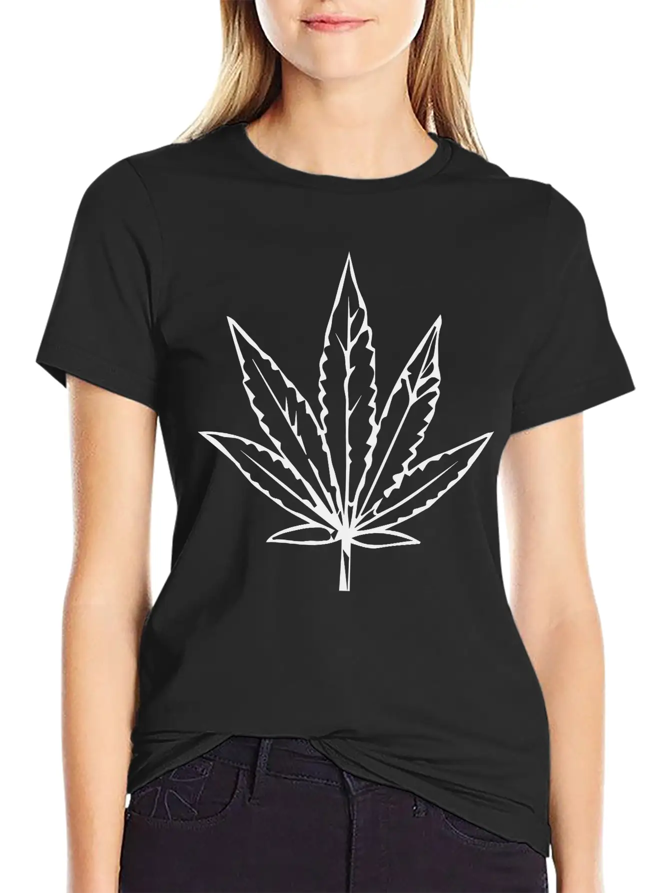 Kiffen Marihuana Leaf Design Essential Cotton Tee For Daily Outfits – Unisex Style
