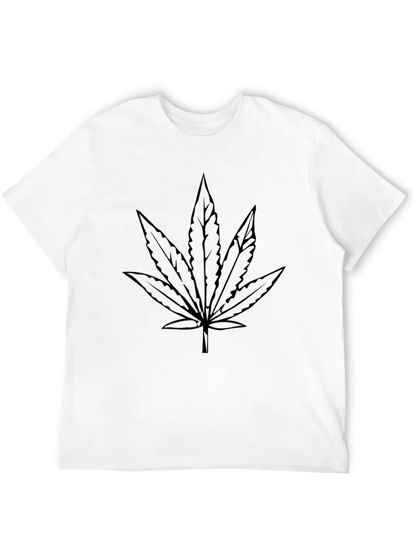 Kiffen Marihuana Leaf Design Essential Cotton Tee For Daily Outfits – Unisex Style