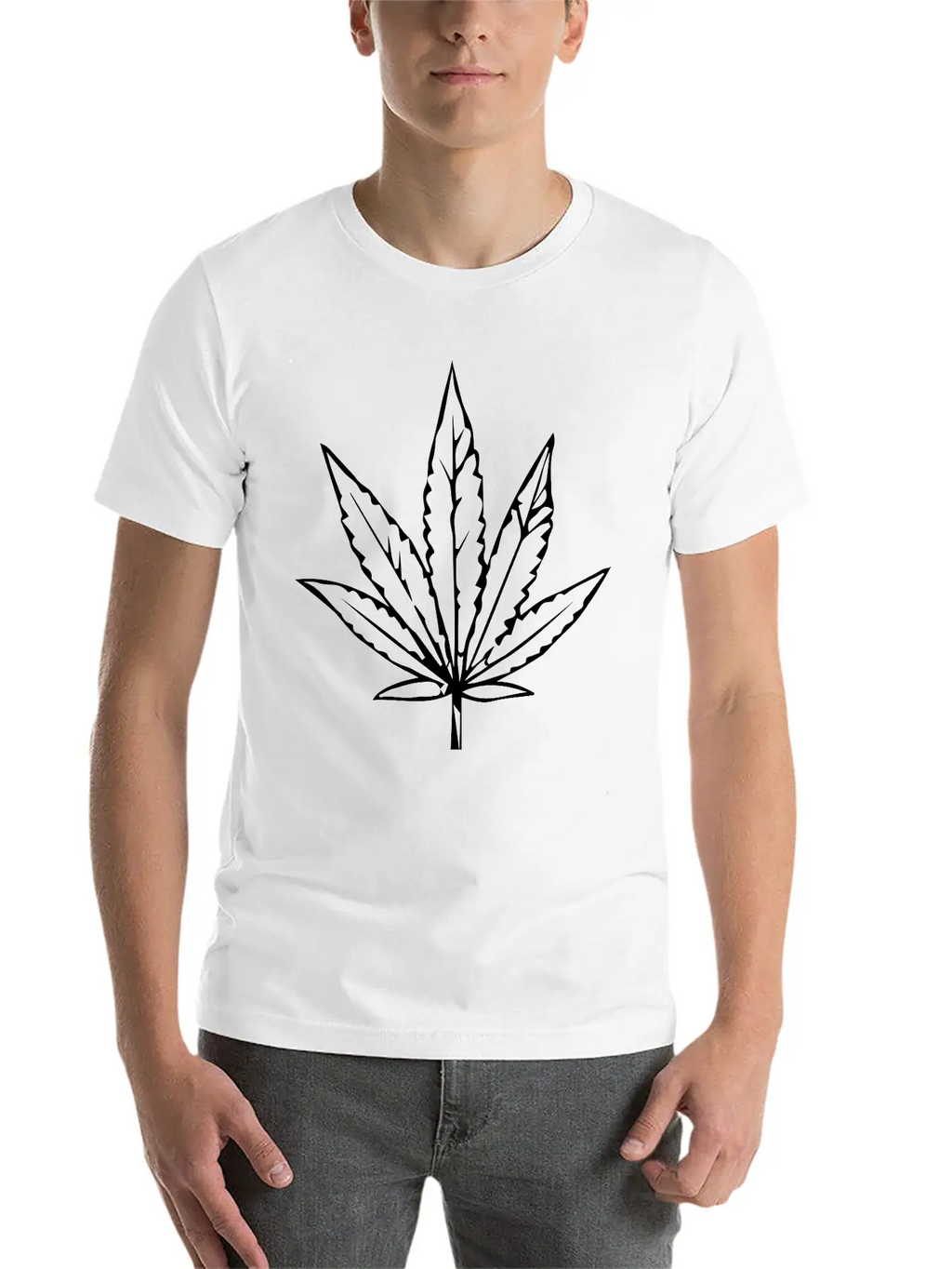 Kiffen Marihuana Leaf Design Essential Cotton Tee For Daily Outfits – Unisex Style