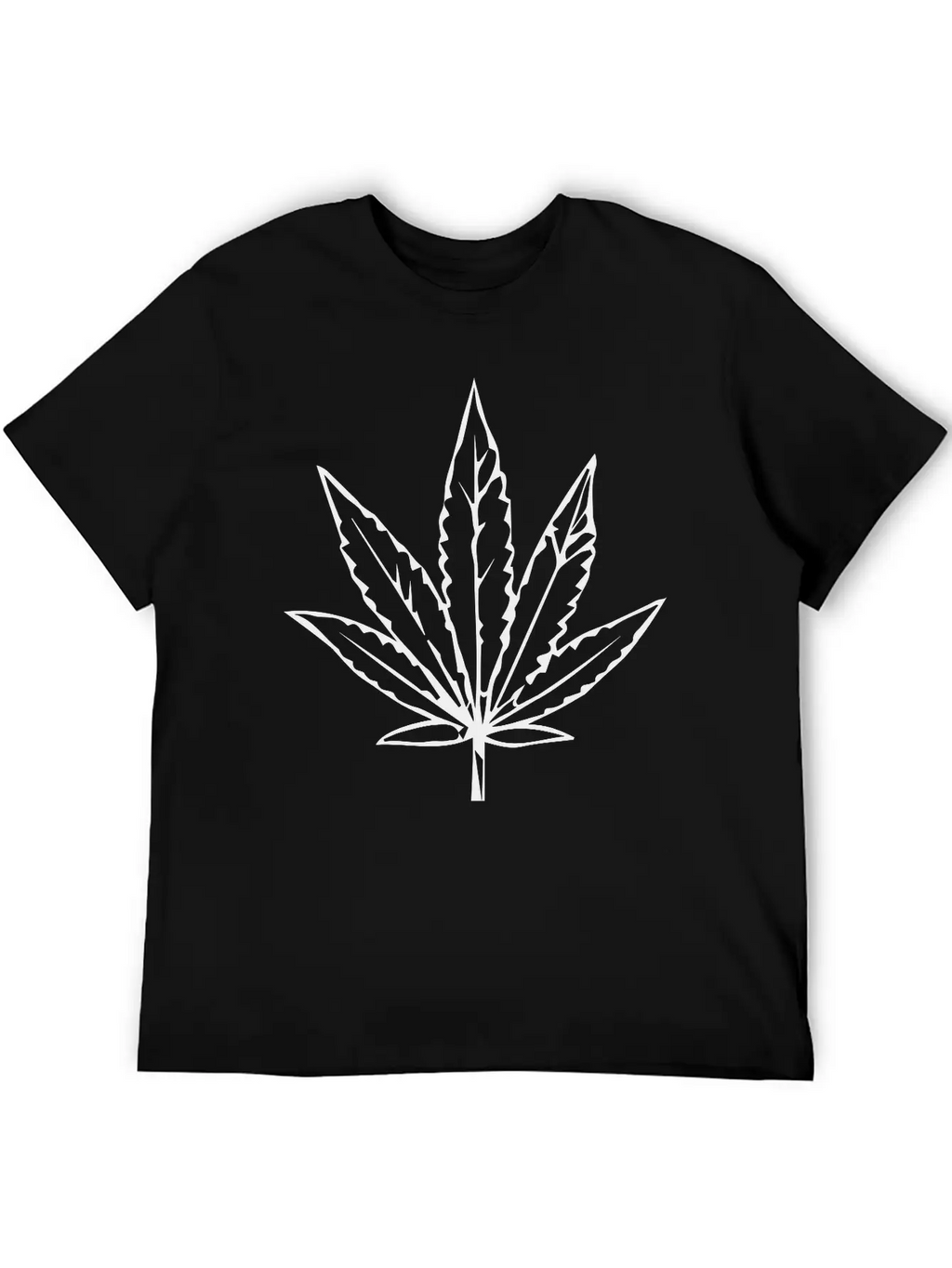 Kiffen Marihuana Leaf Design Essential Cotton Tee For Daily Outfits – Unisex Style