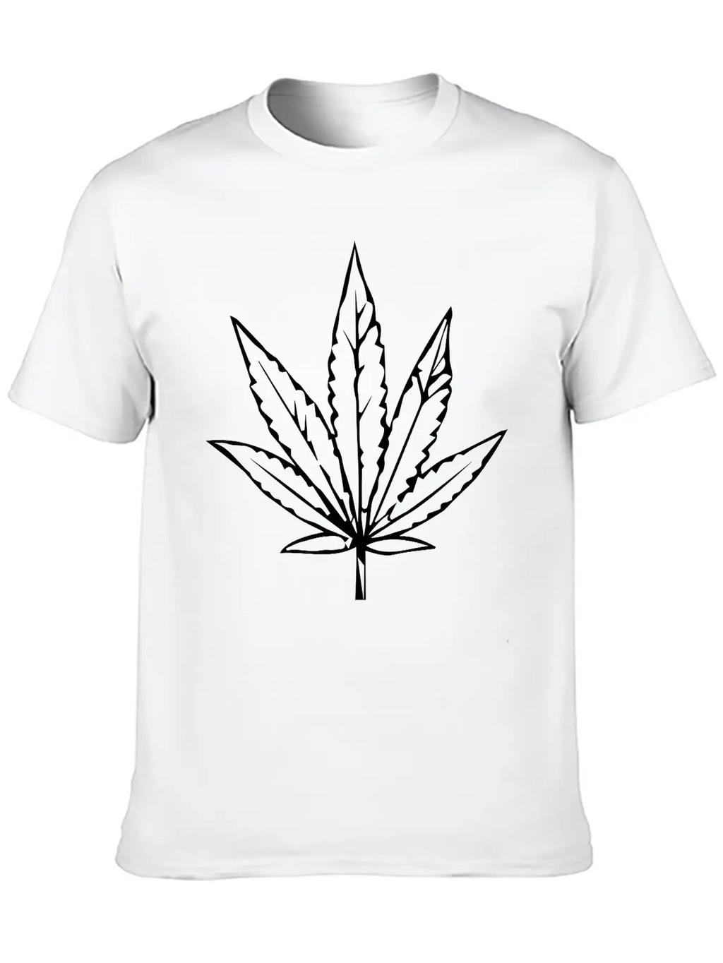 Kiffen Marihuana Leaf Design Essential Cotton Tee For Daily Outfits – Unisex Style