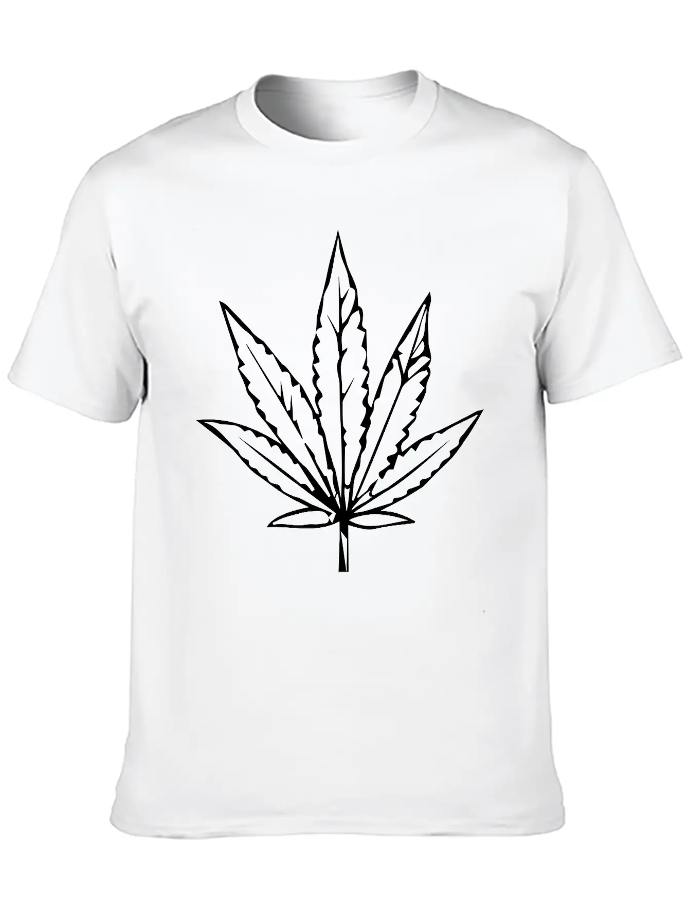 Kiffen Marihuana Leaf Design Essential Cotton Tee For Daily Outfits – Unisex Style