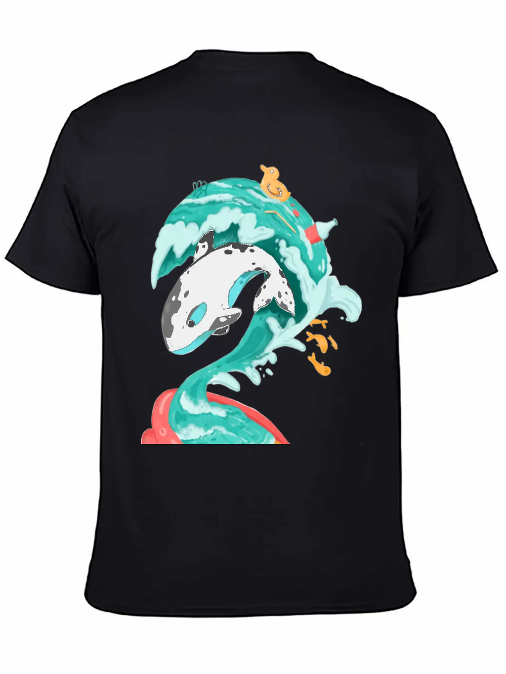 Killer Whale In A Kiddie Pool Tsunami Classic Cotton Tee – Unisex Comfort For Any Season