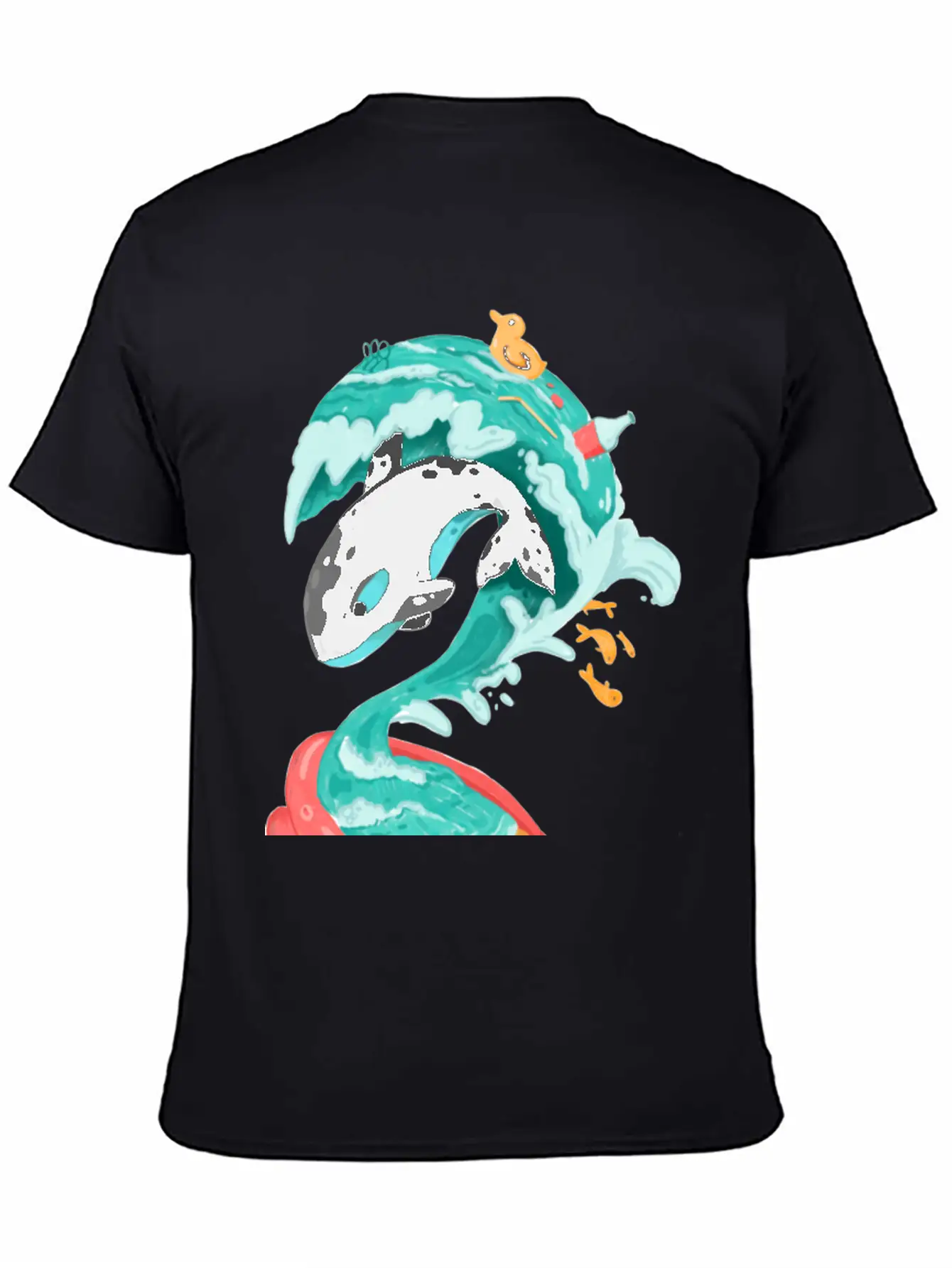 Killer Whale In A Kiddie Pool Tsunami Classic Cotton Tee – Unisex Comfort For Any Season