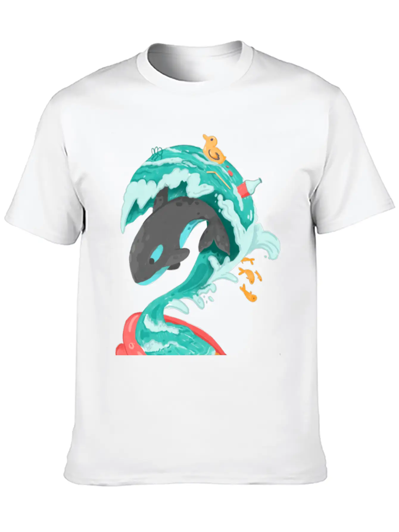 Killer Whale In A Kiddie Pool Tsunami Classic Cotton Tee – Unisex Comfort For Any Season
