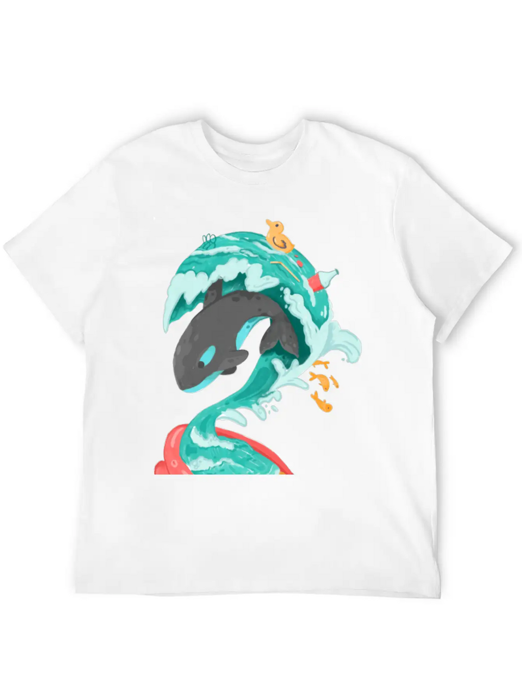 Killer Whale In A Kiddie Pool Tsunami Classic Cotton Tee – Unisex Comfort For Any Season