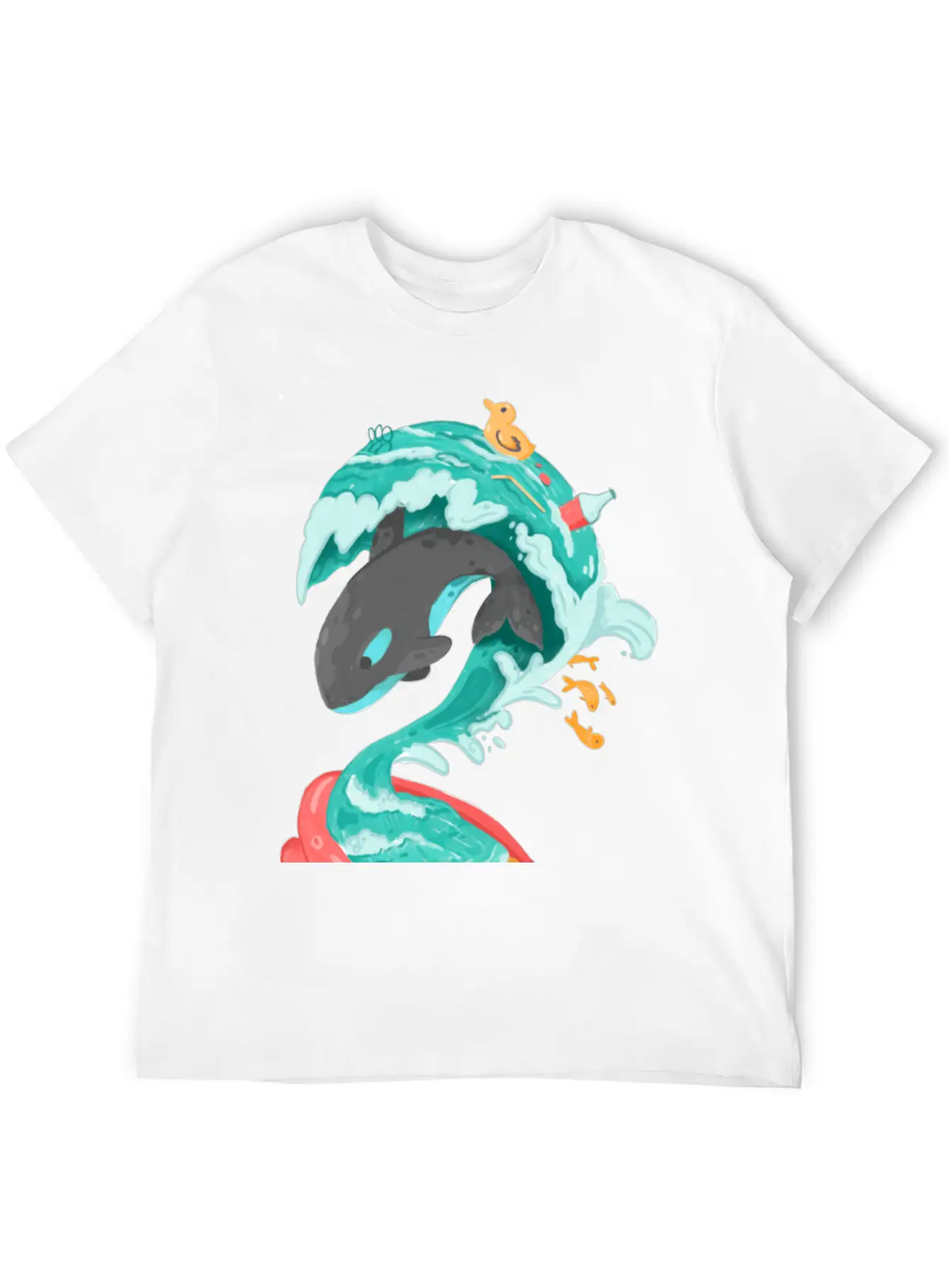 Killer Whale In A Kiddie Pool Tsunami Classic Cotton Tee – Unisex Comfort For Any Season