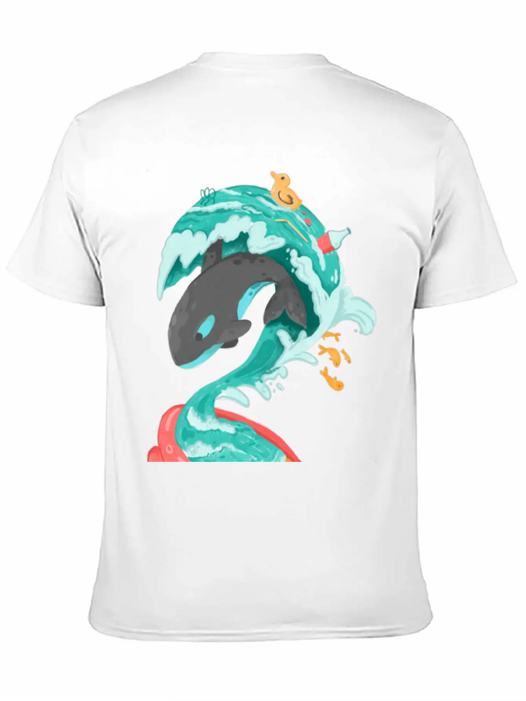Killer Whale In A Kiddie Pool Tsunami Classic Cotton Tee – Unisex Comfort For Any Season