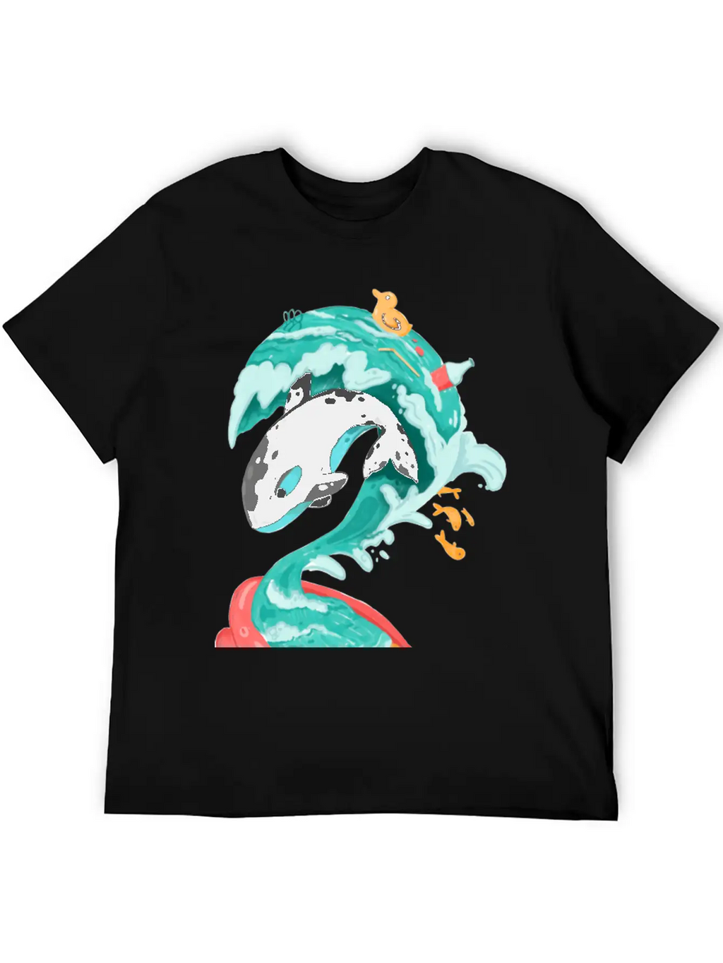 Killer Whale In A Kiddie Pool Tsunami Classic Cotton Tee – Unisex Comfort For Any Season