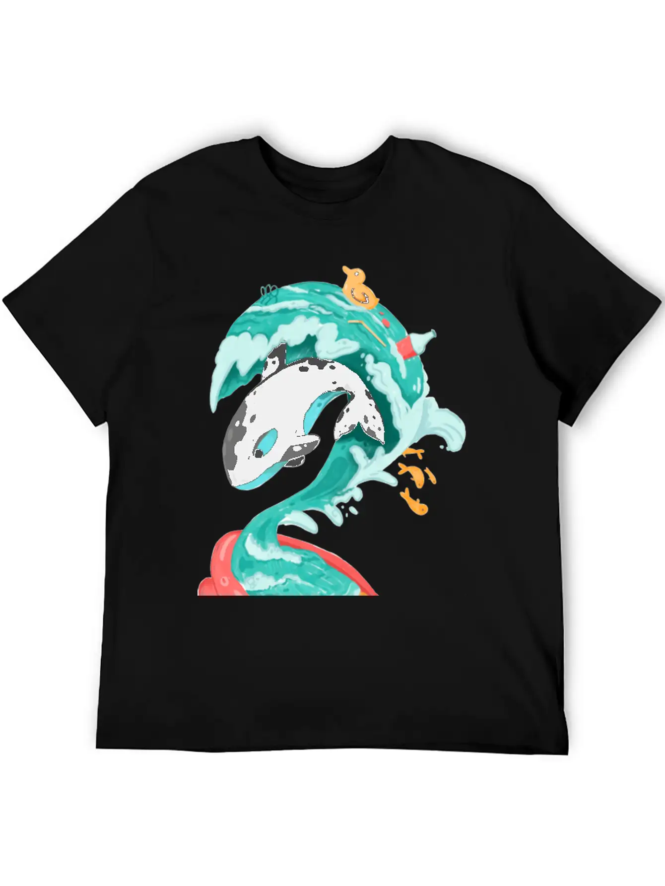 Killer Whale In A Kiddie Pool Tsunami Classic Cotton Tee – Unisex Comfort For Any Season