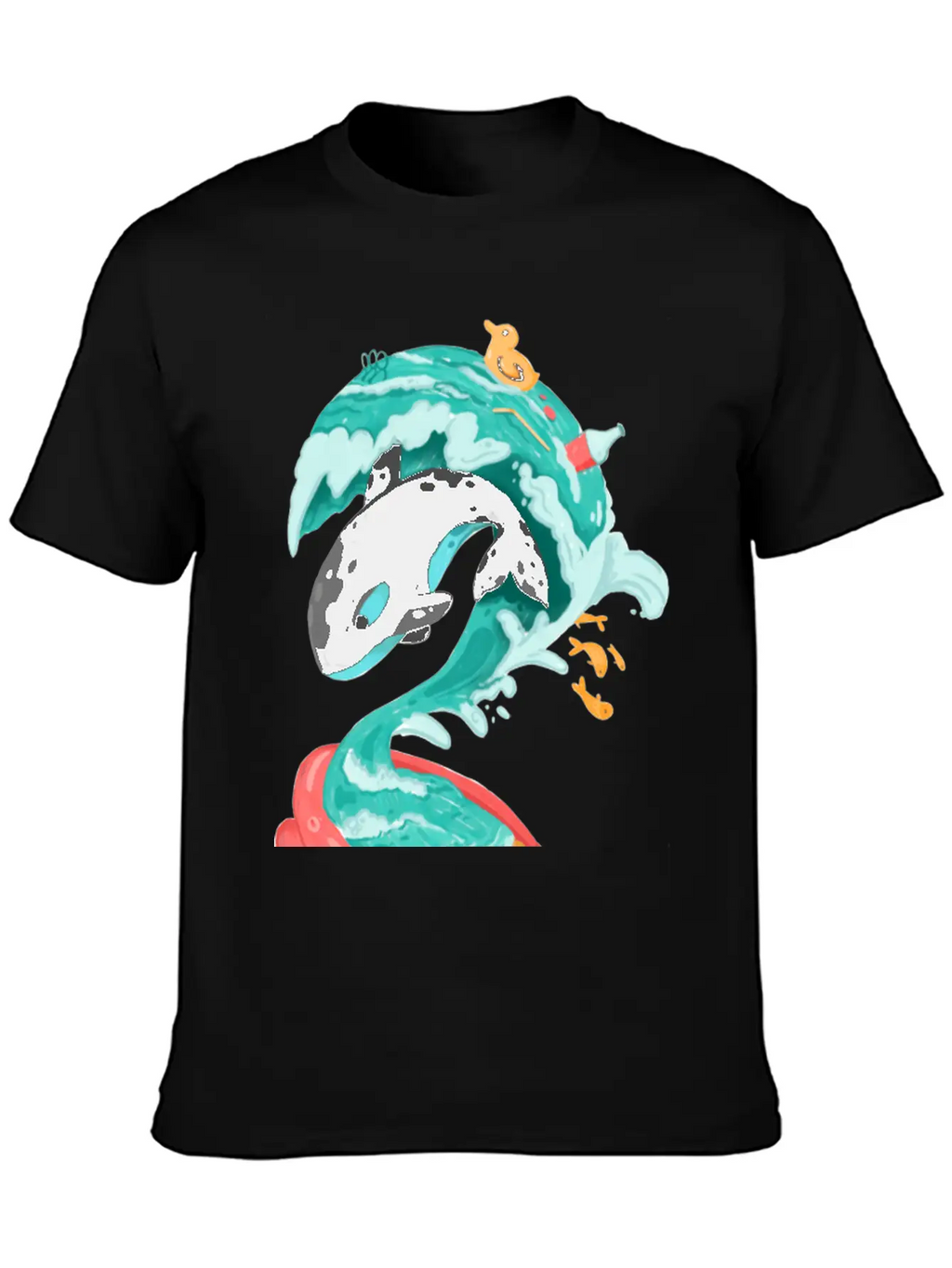 Killer Whale In A Kiddie Pool Tsunami Classic Cotton Tee – Unisex Comfort For Any Season