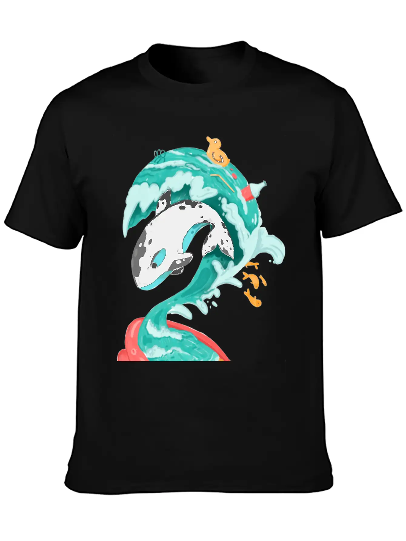 Killer Whale In A Kiddie Pool Tsunami Classic Cotton Tee – Unisex Comfort For Any Season