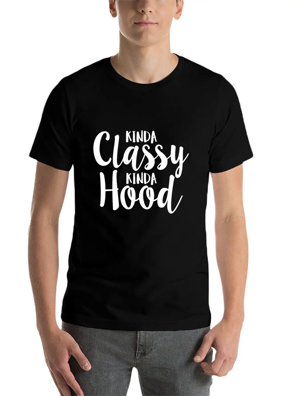 Kinda Classy Kinda Hood Coworker Sarcastic Breathable Graphic T-Shirt – Perfect For Casual Days