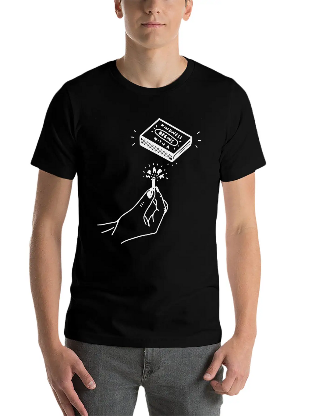 Kindness Begins With A Spark Unisex Casual T-Shirt – Clean Design For Daily Comfort