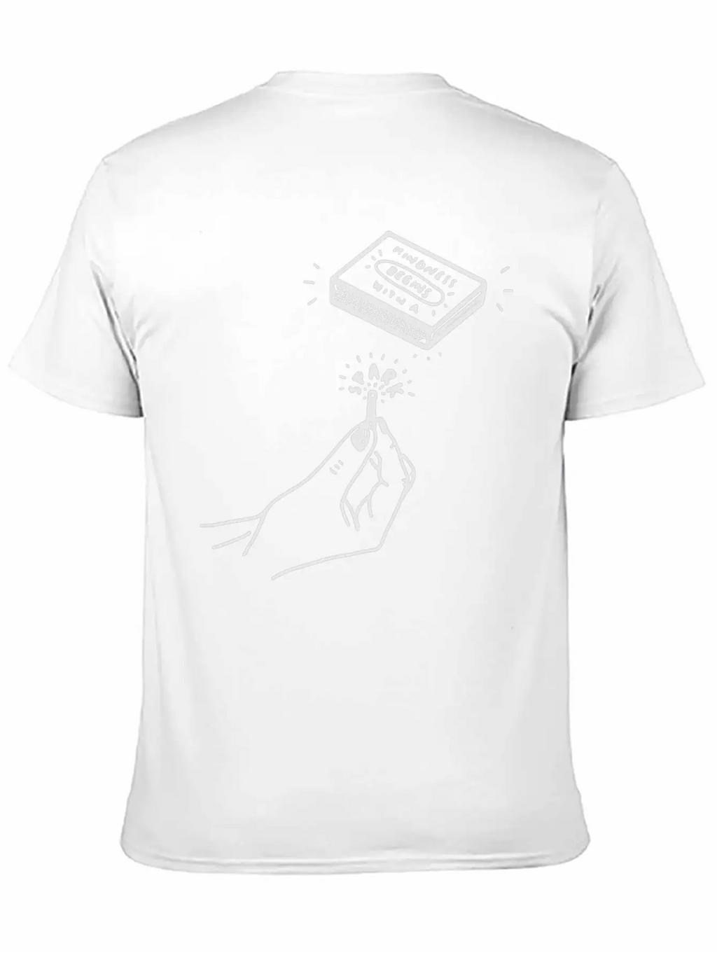 Kindness Begins With A Spark Unisex Casual T-Shirt – Clean Design For Daily Comfort