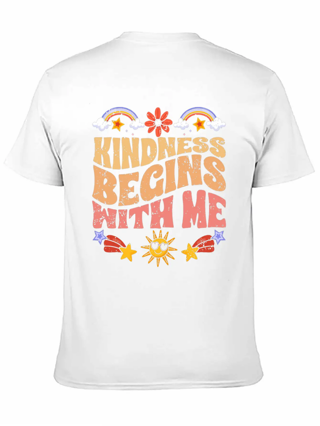 Kindness Begins With Me Motivational Autism Breathable Soft Cotton T-Shirt – Timeless Casual Look