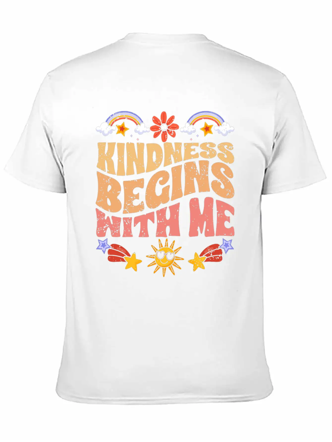 Kindness Begins With Me Motivational Autism Breathable Soft Cotton T-Shirt – Timeless Casual Look