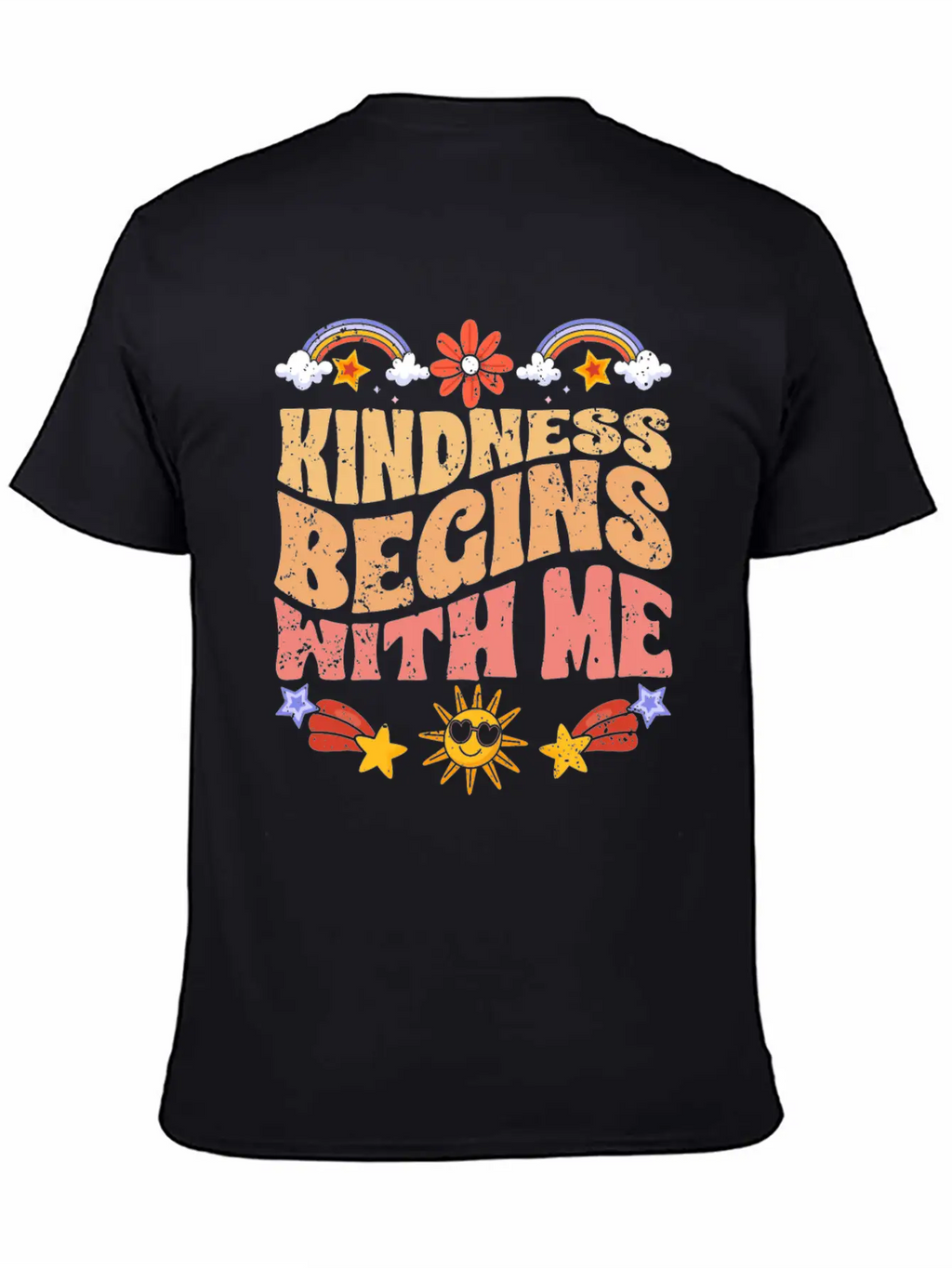 Kindness Begins With Me Motivational Autism Breathable Soft Cotton T-Shirt – Timeless Casual Look