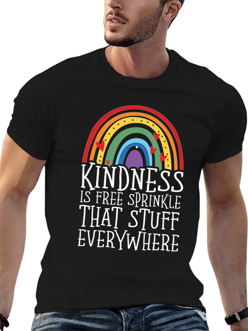 Kindness Is Free Sprinkle That Stuff Everywhere Relaxed Everyday Tee – Lightweight And Durable Cotton