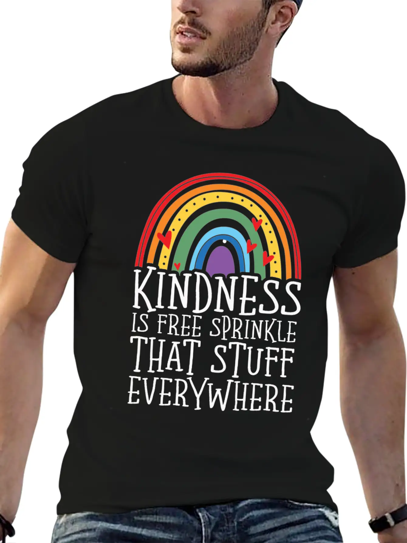 Kindness Is Free Sprinkle That Stuff Everywhere Relaxed Everyday Tee – Lightweight And Durable Cotton