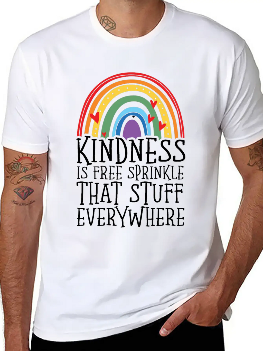 Kindness Is Free Sprinkle That Stuff Everywhere Relaxed Everyday Tee – Lightweight And Durable Cotton