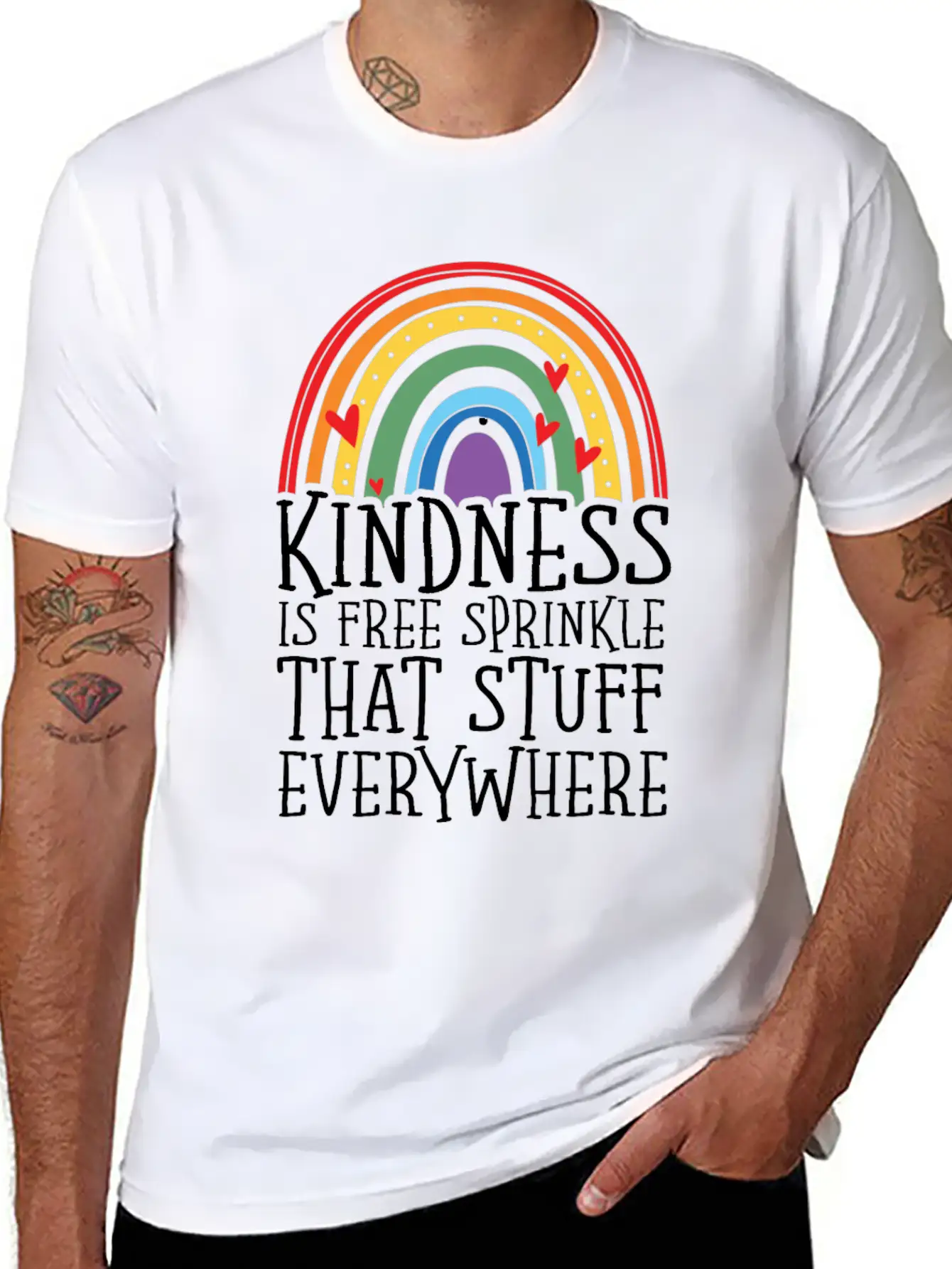 Kindness Is Free Sprinkle That Stuff Everywhere Relaxed Everyday Tee – Lightweight And Durable Cotton