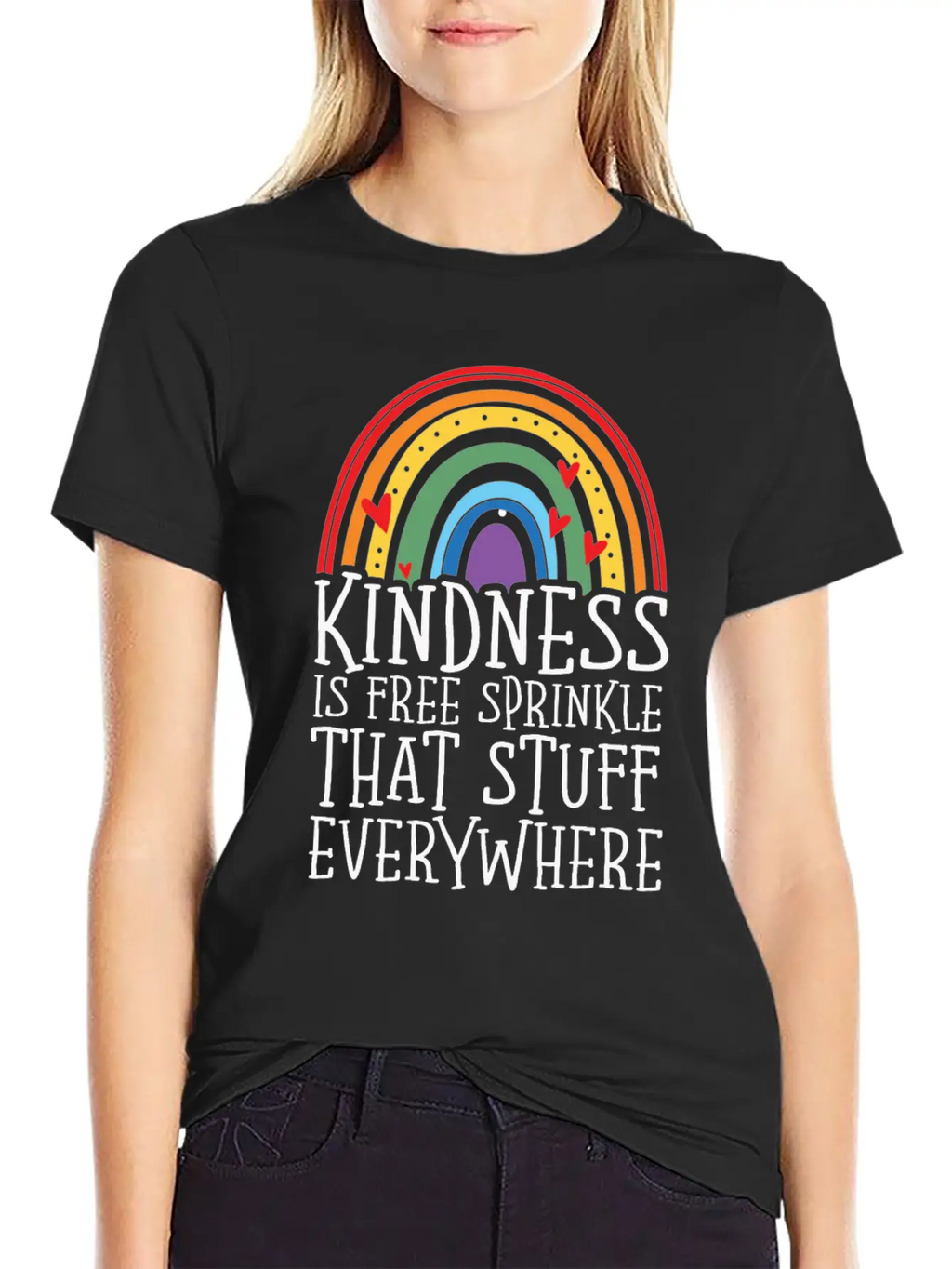 Kindness Is Free Sprinkle That Stuff Everywhere Relaxed Everyday Tee – Lightweight And Durable Cotton