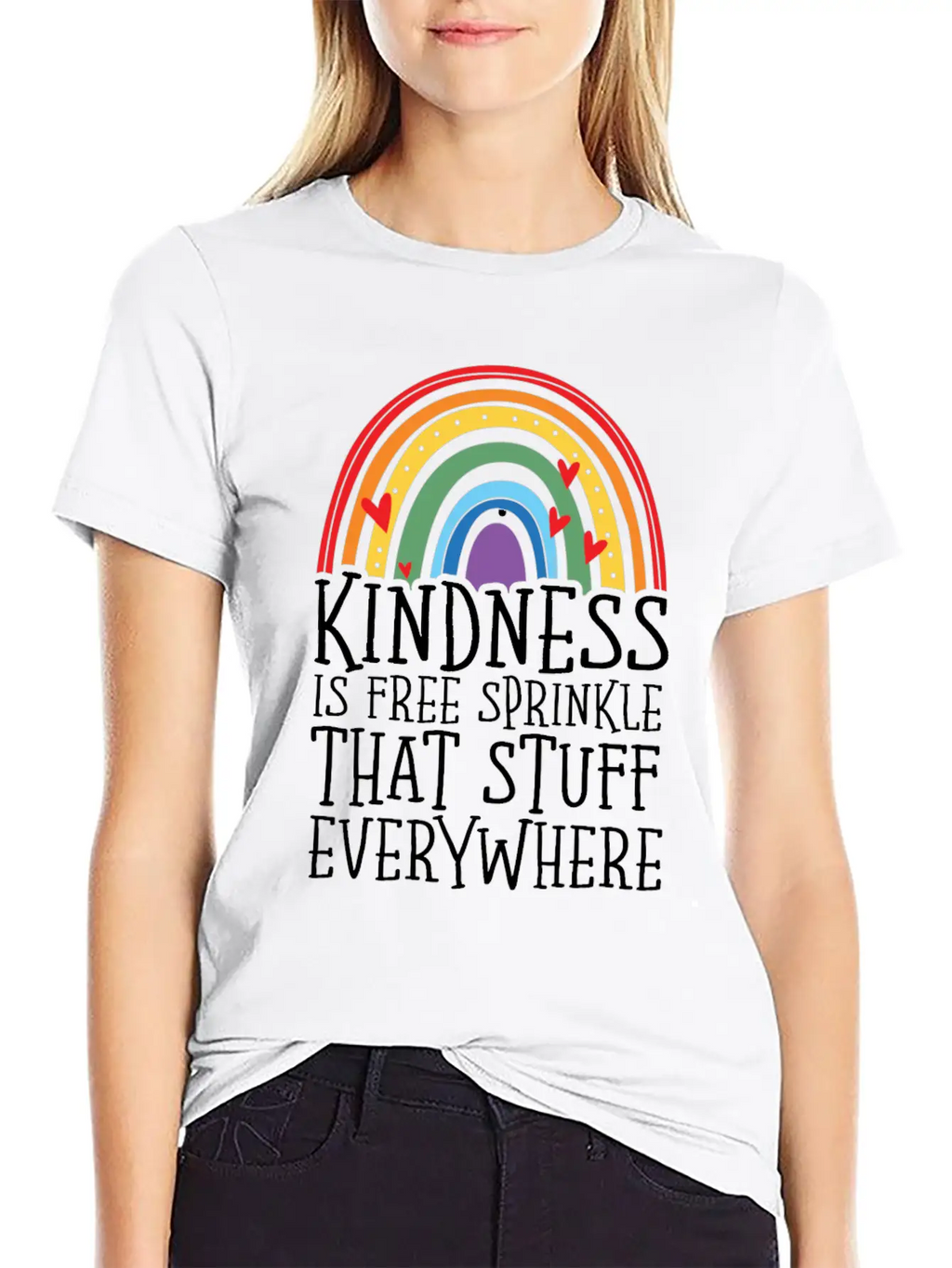 Kindness Is Free Sprinkle That Stuff Everywhere Relaxed Everyday Tee – Lightweight And Durable Cotton