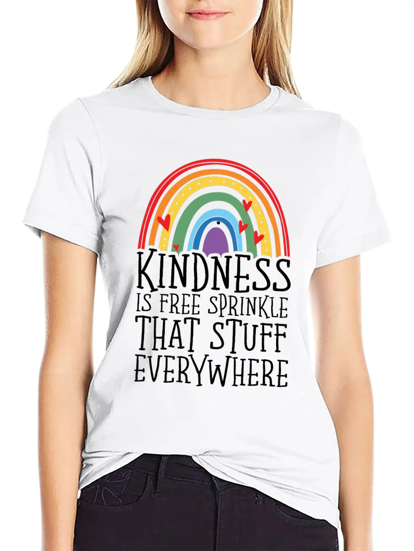 Kindness Is Free Sprinkle That Stuff Everywhere Relaxed Everyday Tee – Lightweight And Durable Cotton