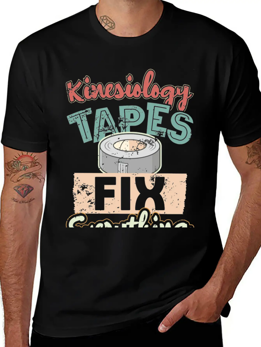 Kinesiology Tape Humor Therapist Therapy Timeless Short Sleeve Tee – Comfy And Minimalist Design