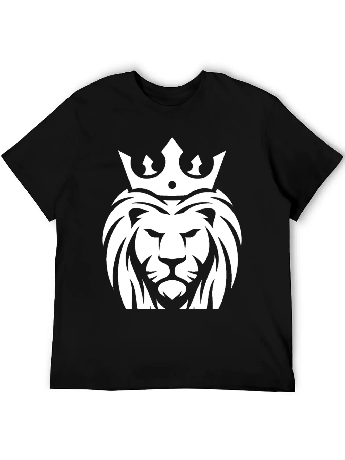 King Lion Royal, Regal, Kingly, Crown, Royalty Stylish Everyday T-Shirt – Unisex Basic Cotton Tee