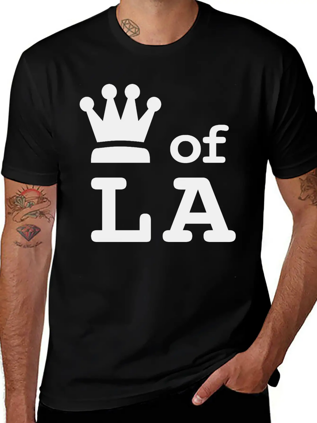 King Of LA • Queen Of LA "I Run This Town" Royalty Essential Cotton Tee For Daily Outfits – Unisex Style