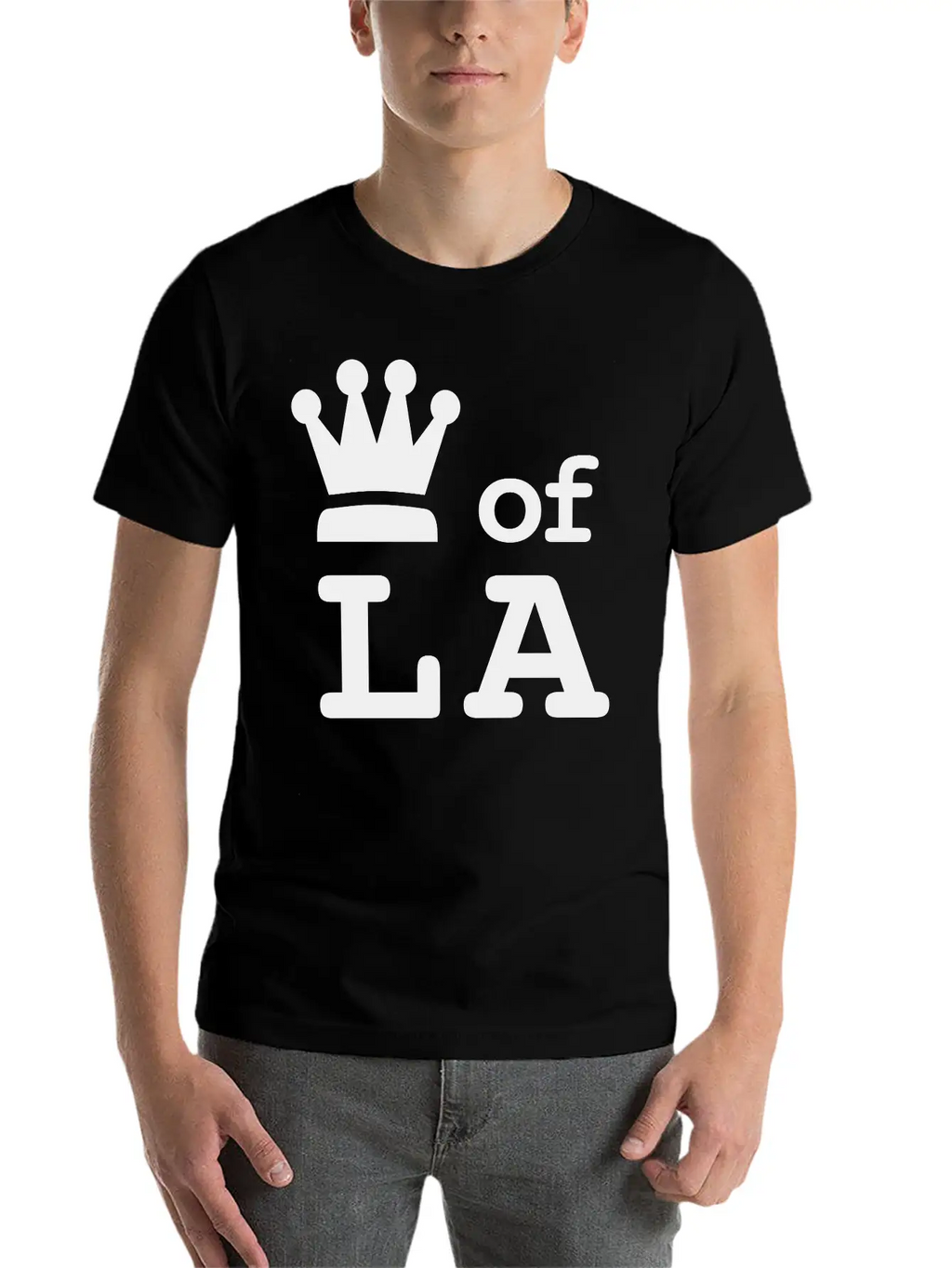 King Of LA • Queen Of LA "I Run This Town" Royalty Essential Cotton Tee For Daily Outfits – Unisex Style