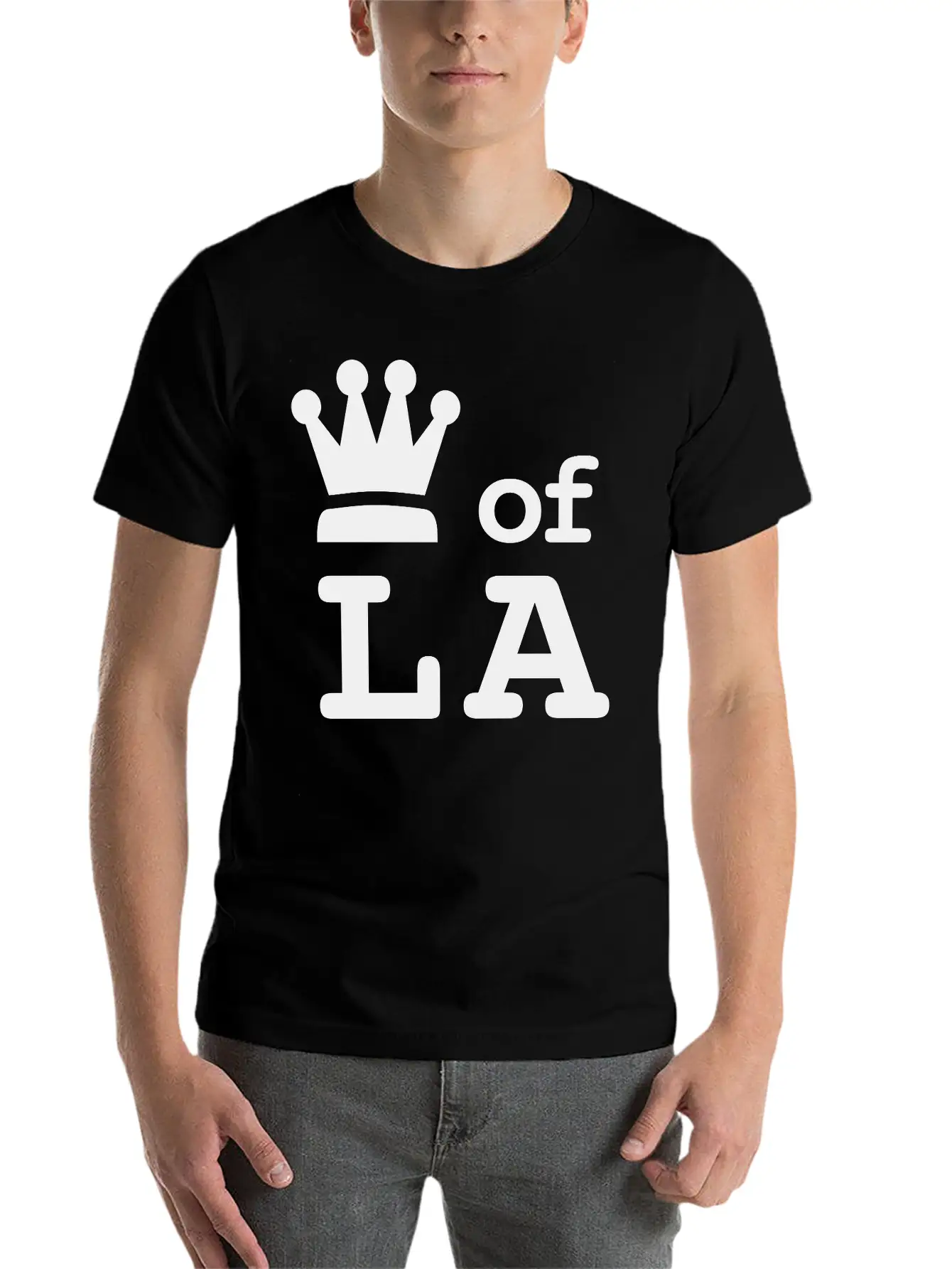 King Of LA • Queen Of LA "I Run This Town" Royalty Essential Cotton Tee For Daily Outfits – Unisex Style