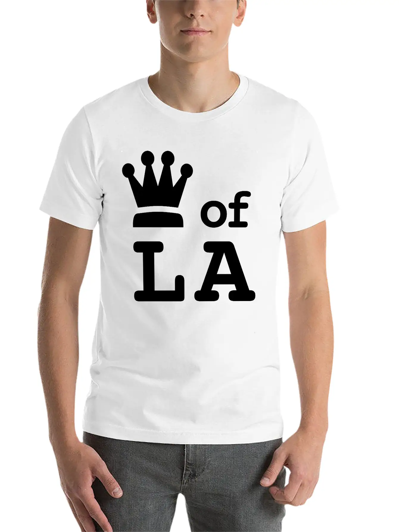 King Of LA • Queen Of LA "I Run This Town" Royalty Essential Cotton Tee For Daily Outfits – Unisex Style
