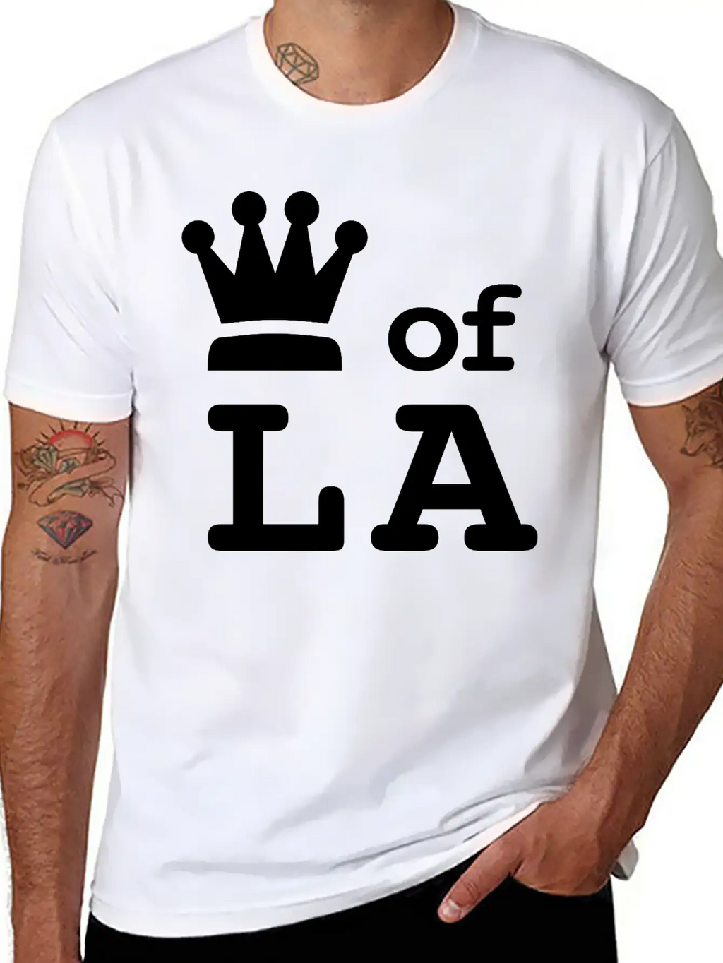King Of LA • Queen Of LA "I Run This Town" Royalty Essential Cotton Tee For Daily Outfits – Unisex Style