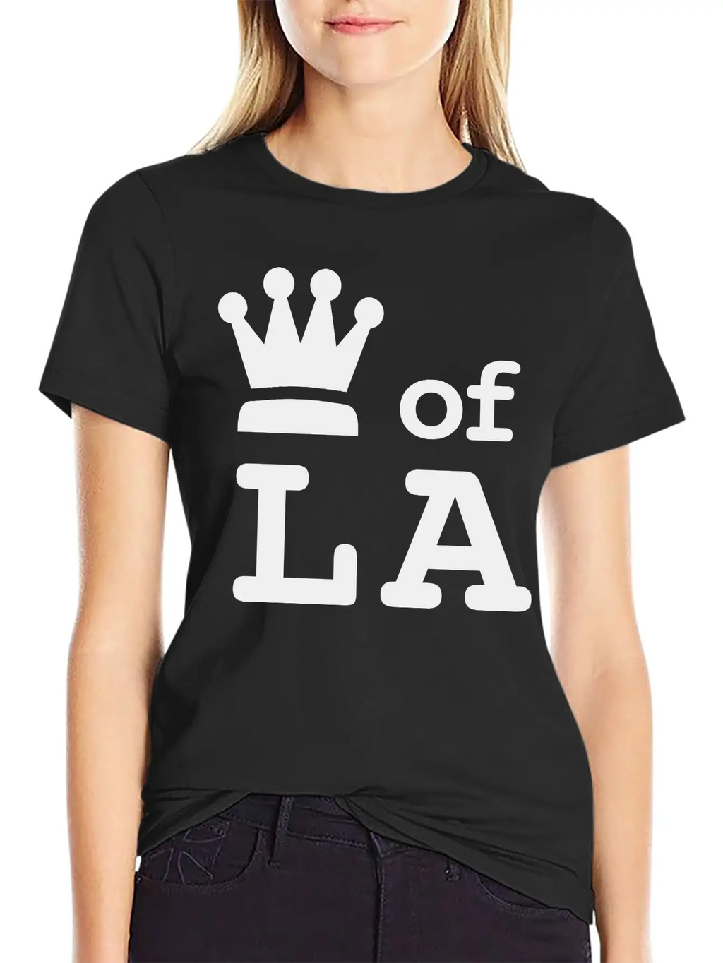 King Of LA • Queen Of LA "I Run This Town" Royalty Essential Cotton Tee For Daily Outfits – Unisex Style